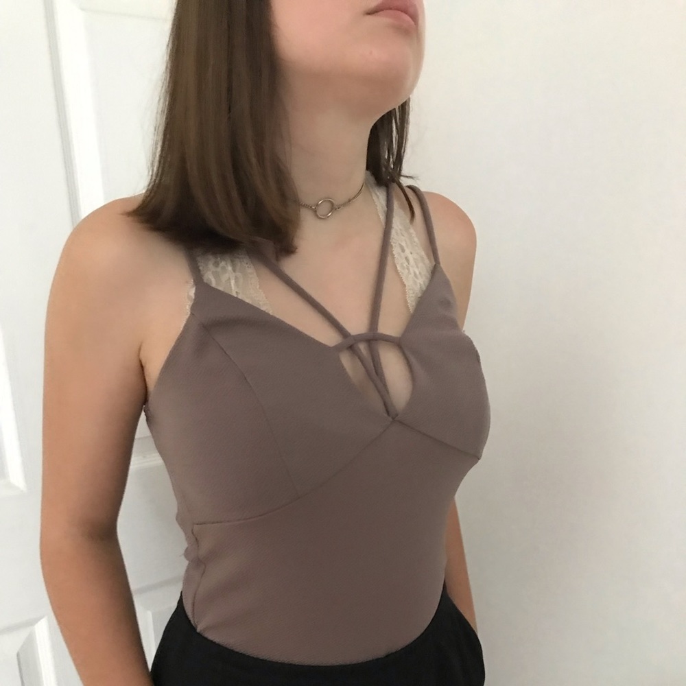 Purple body suit from Charlotte Russe